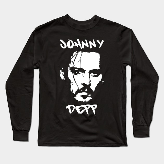 Johny Depp Long Sleeve T-Shirt by Aldyz